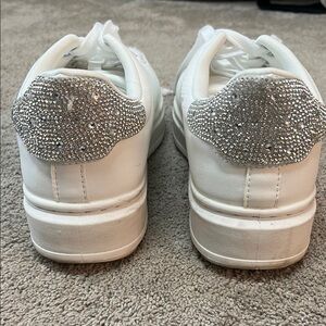 A New Day White Sneakers with Silver Accents